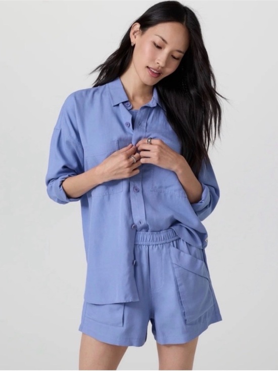 Vuori Other - Vuori trestles twill button up blue small